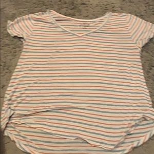 High Rise front Striped shirt